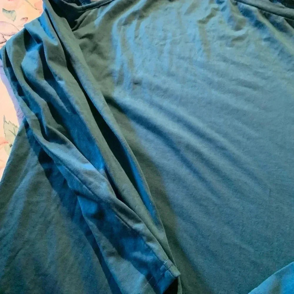 Long Sleeve Women’s Blue Size Medium With One shoulder see Open - Picture 2 of 11